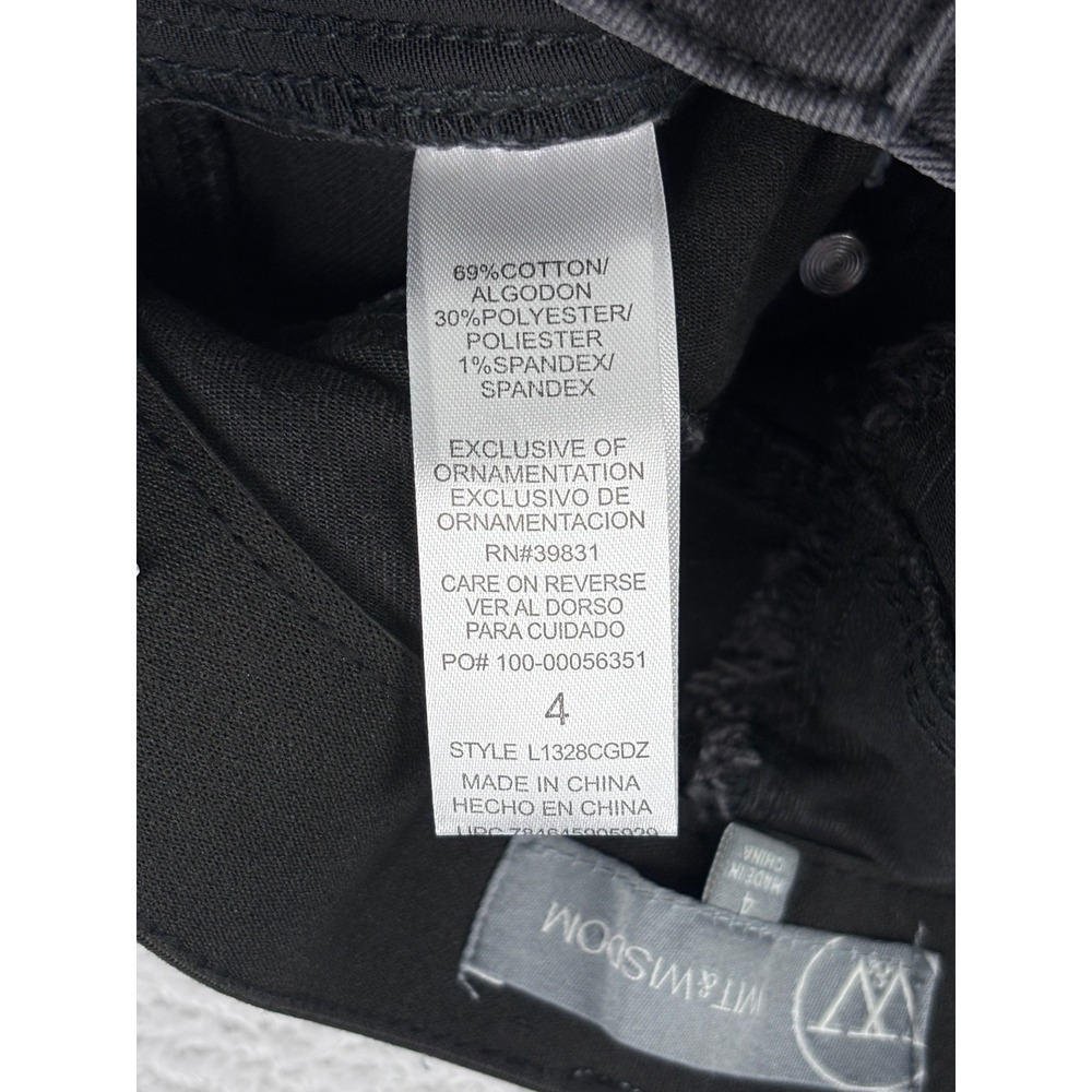 Wit &‎ Wisdom Ab'solution Jeans Slimming Panels Black Wash Size 4 NWT - Picture 12 of 14